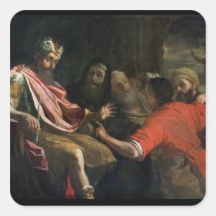 Daniel, der Nebuchadnezzars ersten Traum Quadratischer Aufkleber