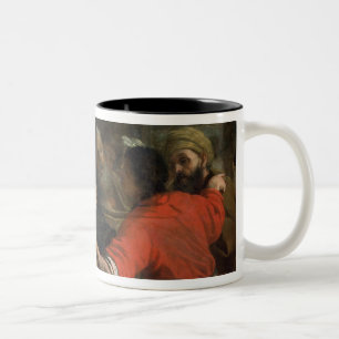 Daniel, der Nebuchadnezzars ersten Traum Zweifarbige Tasse