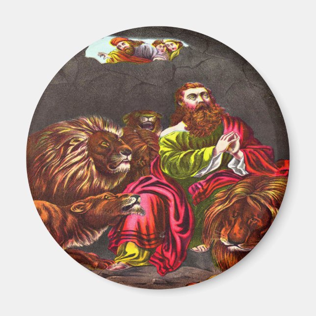 Daniel im Löwenmagnet Magnet (Vorne)