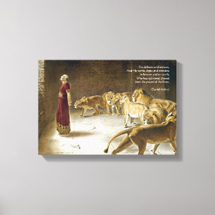 Daniel in der die Höhlen-Bibel-Kunst-Schrift des Leinwanddruck