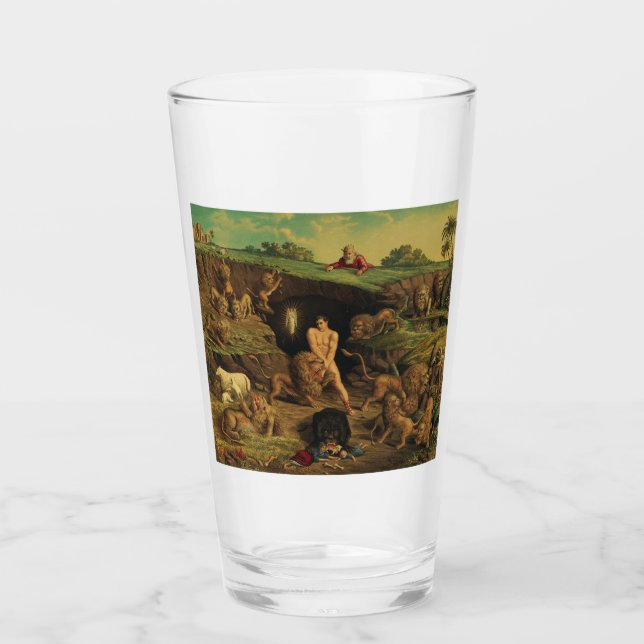 Daniel in der Löwengrube Glas (Vorderseite)
