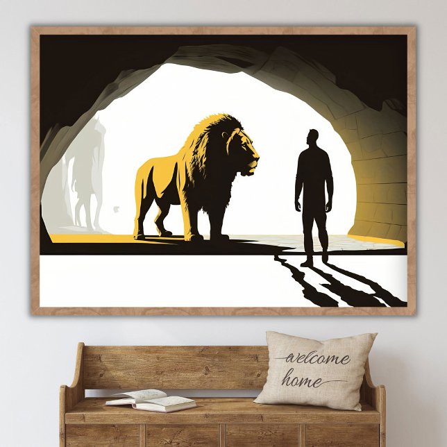 Daniel in der Löwengrube, Jesus Bibel Kunst, Moder Poster (Von Creator hochgeladen)