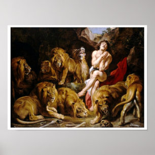 Daniel in der Löwengrube Malerei Poster