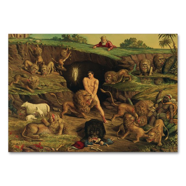 Daniel in der Löwengrube Tischnummer (Vorderseite)
