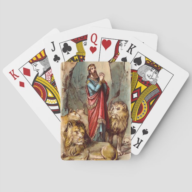 Daniel in der Löwenhöhle spielen Karten Spielkarten (Rückseite)
