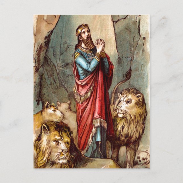 Daniel in der Löwenpostkarte Postkarte (Vorderseite)