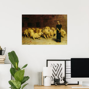 Daniel in Lions' Den von Briton Riviere Poster