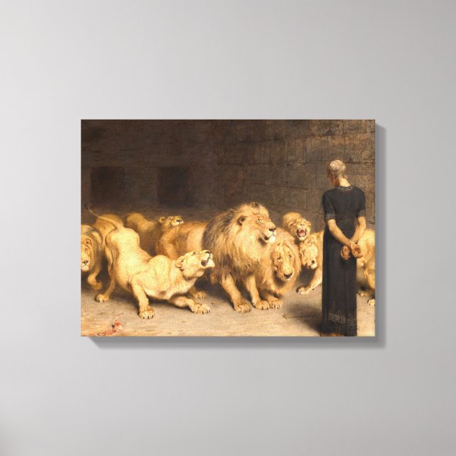 Daniel in the Lions Den 1872 von Briton Riviere Leinwanddruck (Vorderseite)