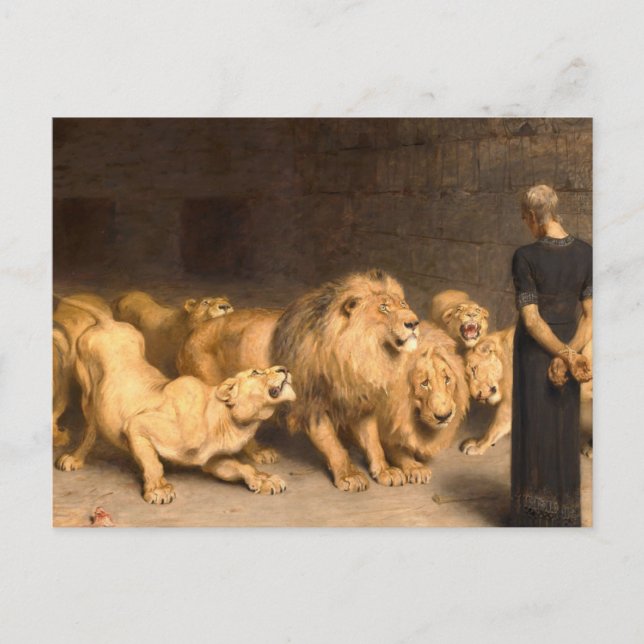 Daniel in the Lions Den 1872 von Briton Riviere Postkarte (Vorderseite)