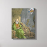 Daniel in the Lions' Den, aus einer Bibel, gedruck