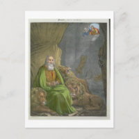 Daniel in the Lions' Den, aus einer Bibel, gedruck
