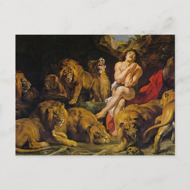 Daniel in the Lion's Den Postkarte (Vorderseite)