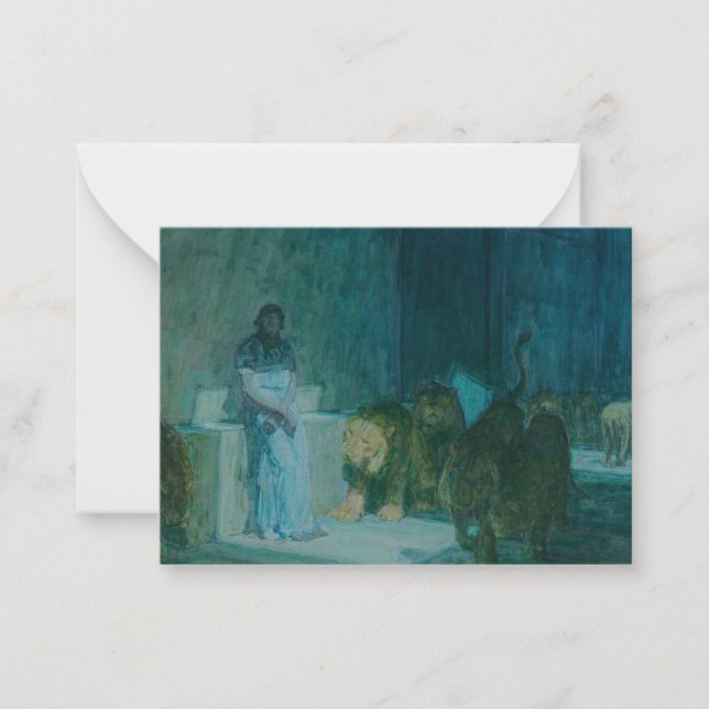 Daniel in the Lions' Den von Henry Ossawa Tanner Mitteilungskarte (Vorderseite)