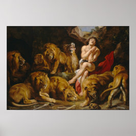 Daniel in the Lion's Den von Rubens - Poster