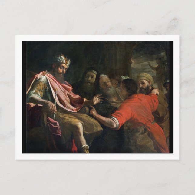 Daniel interpretiert Nebukadnezzars ersten Traum ( Postkarte (Vorderseite)