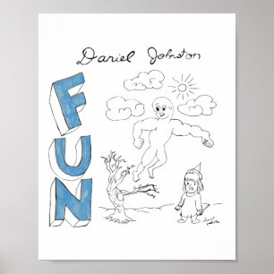 Daniel Johnston Fun Zeichnend Sticker Poster