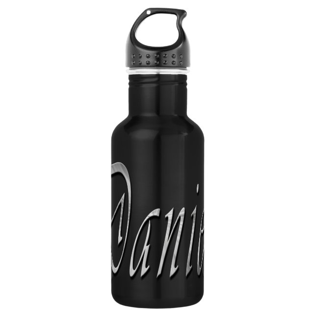 Daniel, Name, Logo, Boys wiederverwendbare Wasserf Edelstahlflasche (Vorderseite)