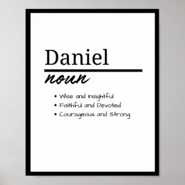 Daniel, Personalisierter Name Definition Poster