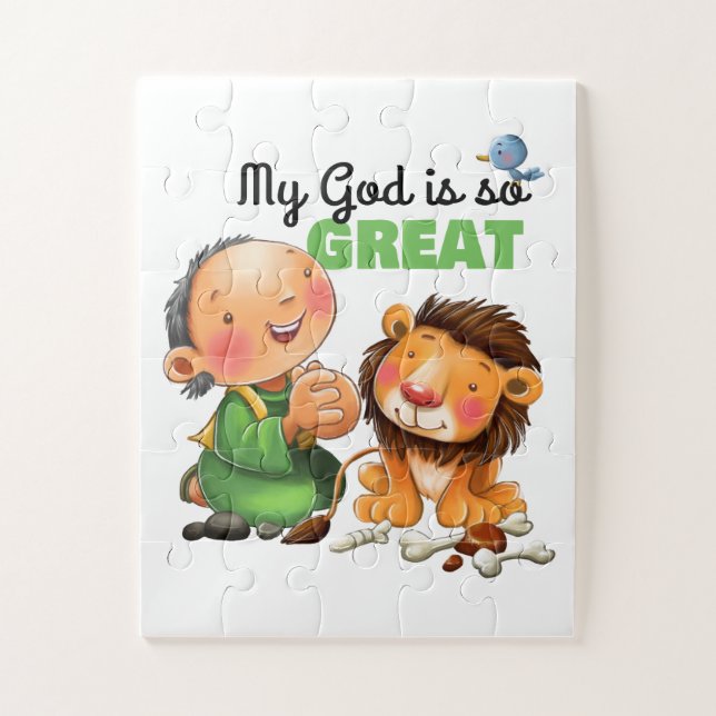 Daniel und das Löwen-Kinderrätchen (Vertikal)