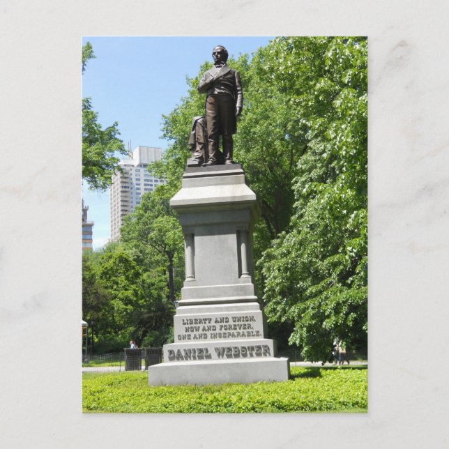 Daniel Webster Statue Central Park NY Carte postal (Devant)
