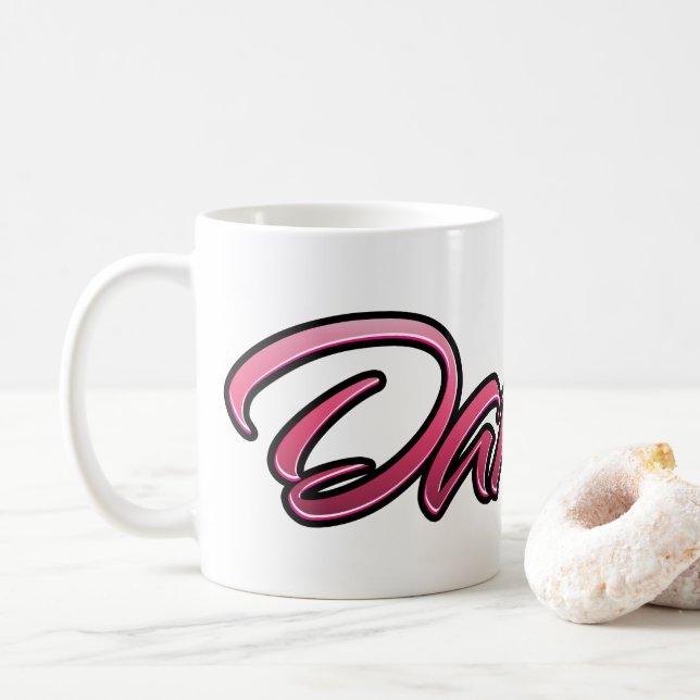 Daniela faded pink Tasse Teetasse Kaffeetasse (Mit Donut)