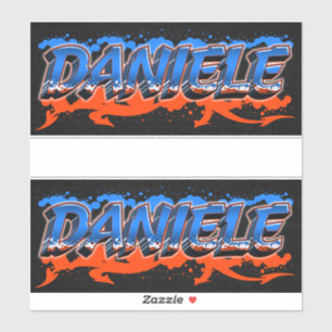 Daniele Vorname Name Graffiti Aufkleber Sticker