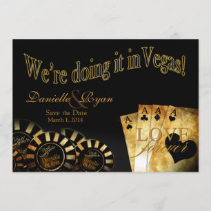 Danielle & Ryan Las Vegas Deluxe-Hochzeit Einladung