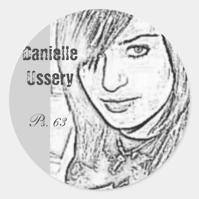 Danielle Ussery music Runder Aufkleber (Vorderseite)