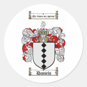 DANIELS FAMILIENWAPPEN - DANIELS WAPPEN RUNDER AUFKLEBER