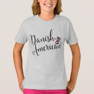 Dänisch American Entwinted Hearts Tee Shirt