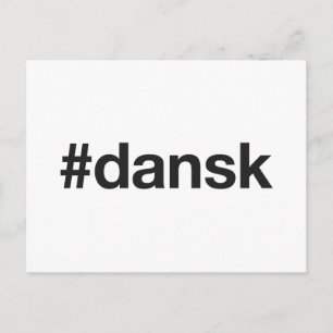 DÄNISCH Hashtag Postkarte