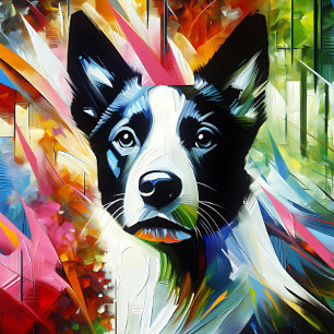 Dänisch-Schwedischer Farmhund Hund Acryl Druck