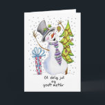 Dänisch - Snowman - Happy Snowman Christmas Card - Feiertagskarte<br><div class="desc">Dänisch - Snowman - Happy Snowman Christmas Card - Gl delig jul</div>