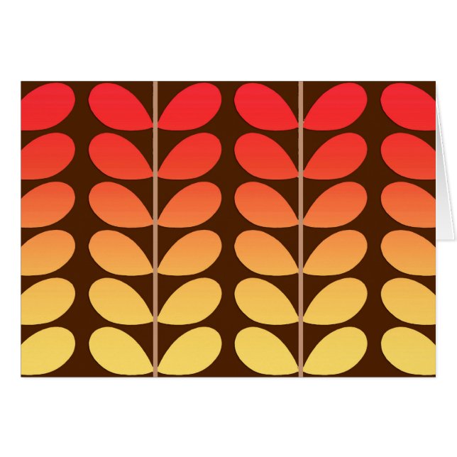 Dänische Blätter des Mittelalters, braun, orange & (Vorderseite (Horizontal))