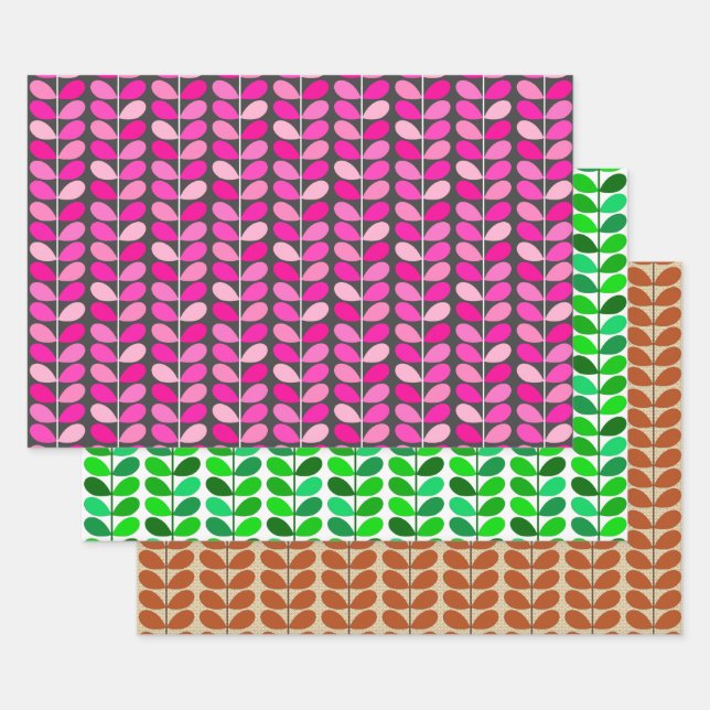 Dänische Blätter des mittleren Jahrhunderts, PInk, (Set)