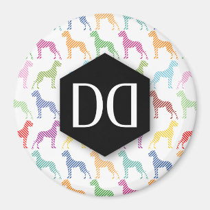 Dänische Dogge DD Muster Magnet