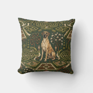 Dänische Dogge Dekoratives Kissen mit Manor Garden