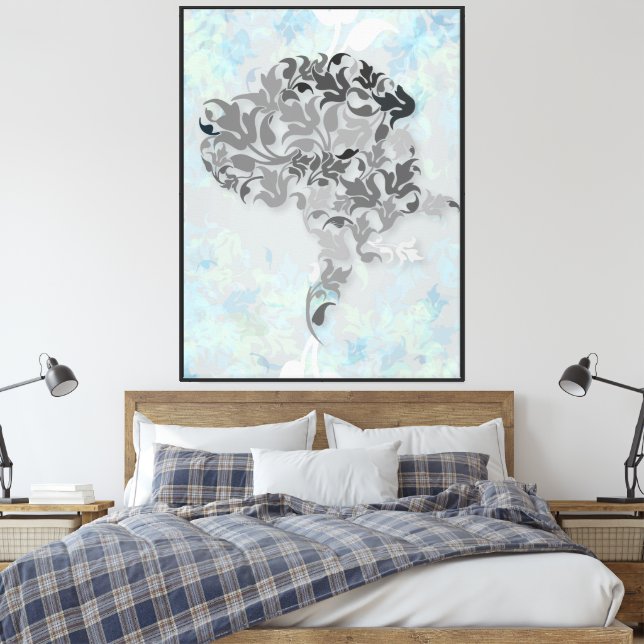 Dänische Dogge Illustration Leinwanddruck (Insitu (Schlafzimmer))