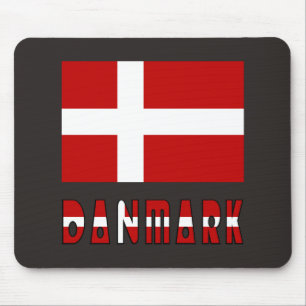 Dänische Flagge Dänemark Dannebrog Mousepad