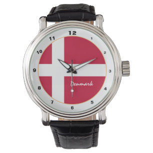 Dänische Flagge & Dänemark trendy Mode /design Armbanduhr
