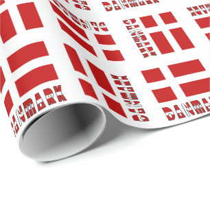 Dänische Flagge Danmark Dannebrog Geschenkpapier