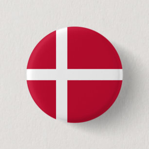Dänische Flagge, Flagge Dänemarks Button