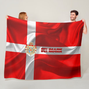 Dänische Flagge Fleecedecke