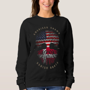 Dänische Flagge für Amerikanische Groß Sweatshirt