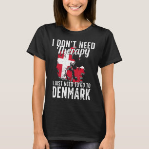 Dänische Flagge I Dänemark Flagge I Urlaub Dänemar T-Shirt