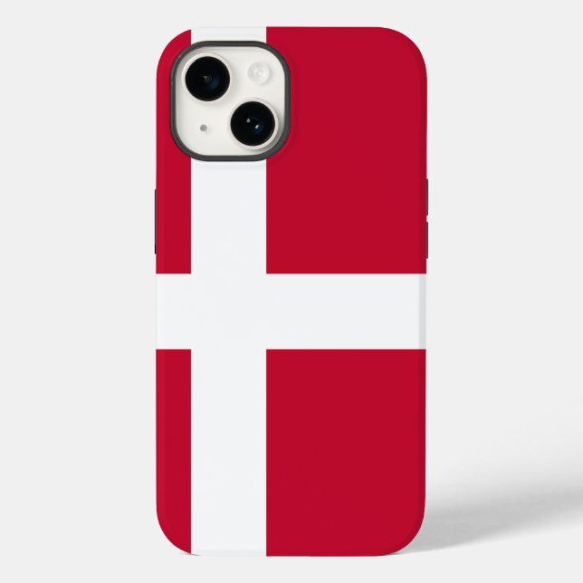 Dänische Flagge iPad Mini Ärmel Case-Mate iPhone 14 Hülle (Rückseite)