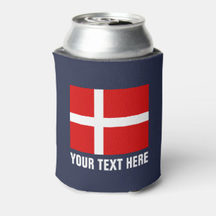 Dänische Flagge kann Kühler   Dänemark Icon Bie Dosenkühler