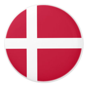Dänische Flagge Keramikknauf
