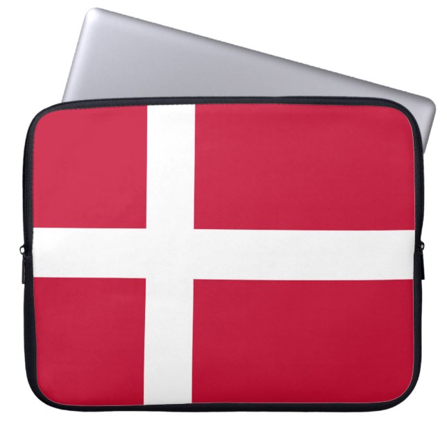 Dänische Flagge Laptopschutzhülle (Vorderseite)