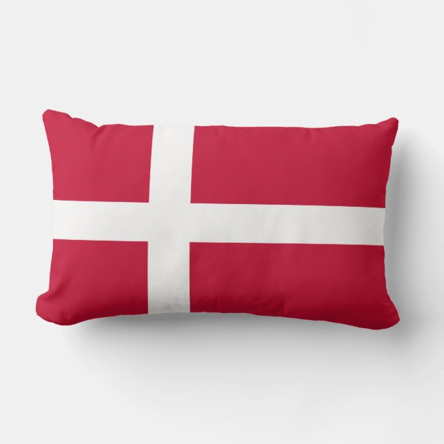 Dänische Flagge Lendenkissen (Vorderseite)